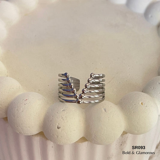 Bold Statement Ring | SR093 | Silver
