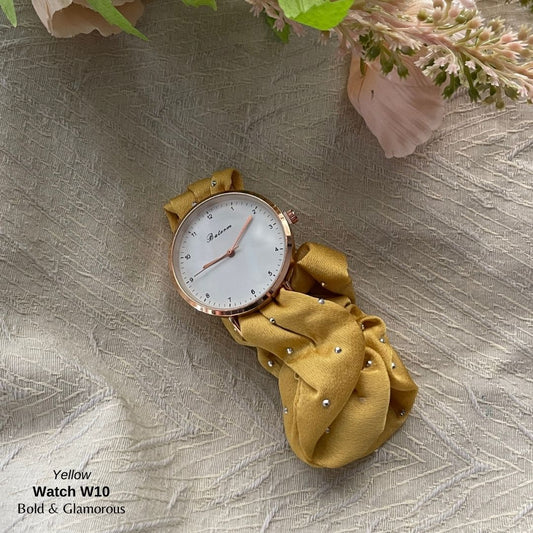 Scrunchie Watch | W10 | Yellow