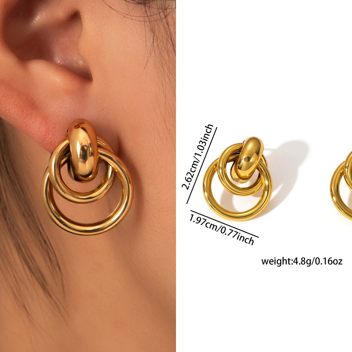 Statement Earring | STE025 | Riven Medium