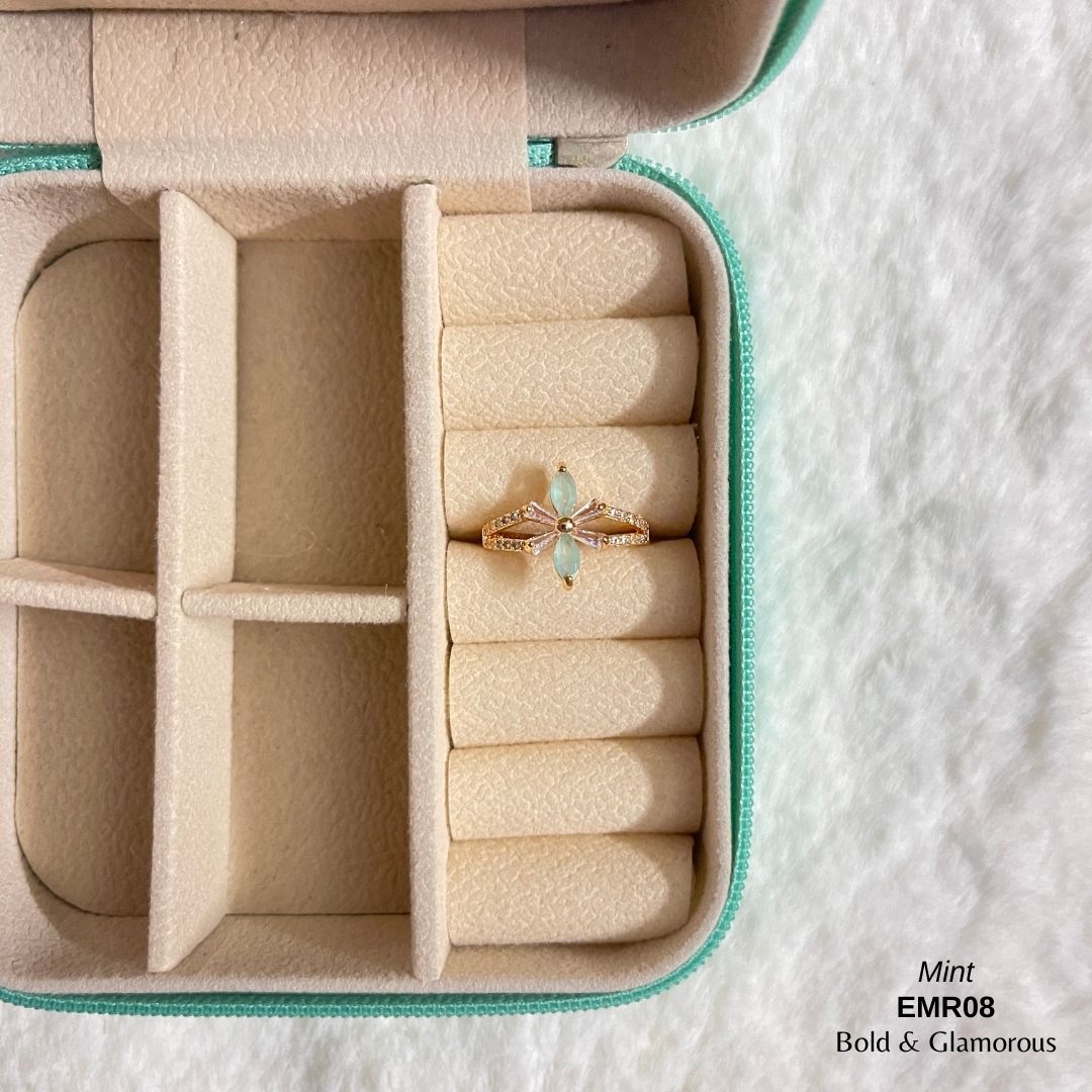 Diamond Cut Ring | EMR08 | Shiny Pink