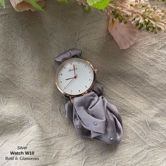 Scrunchie Watch | W10 | Silver