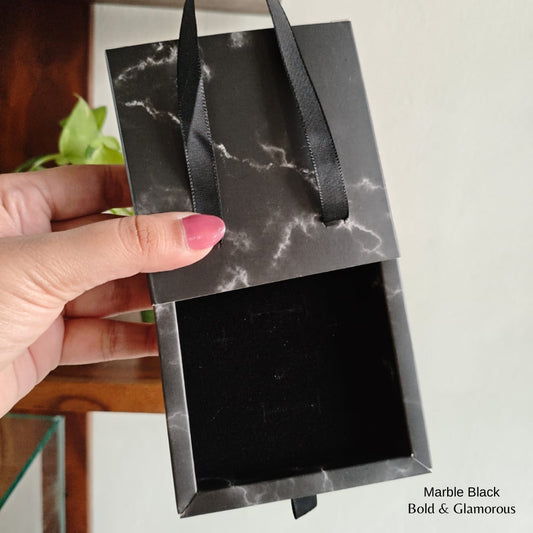 Premium Jewelry Box | Marble Black