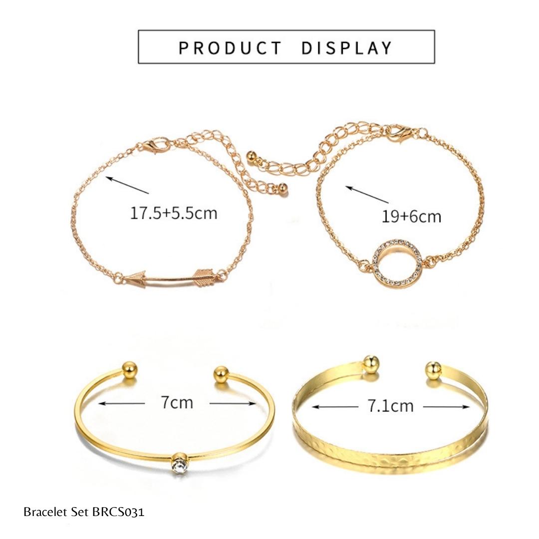 Bracelet Set | BRCS031 | Gold