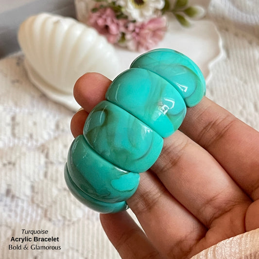 Acrylic Cuff Bracelet | ACB02 | Turquoise