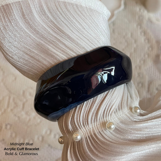 Acrylic Cuff Bracelet | ACB01 | Midnight Blue