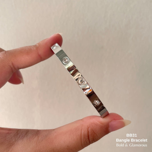 Bangle Bracelet | BB31 | Silver