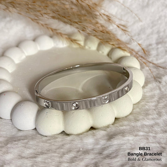 Bangle Bracelet | BB31 | Silver