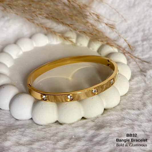Bangle Bracelet | BB32 | Gold