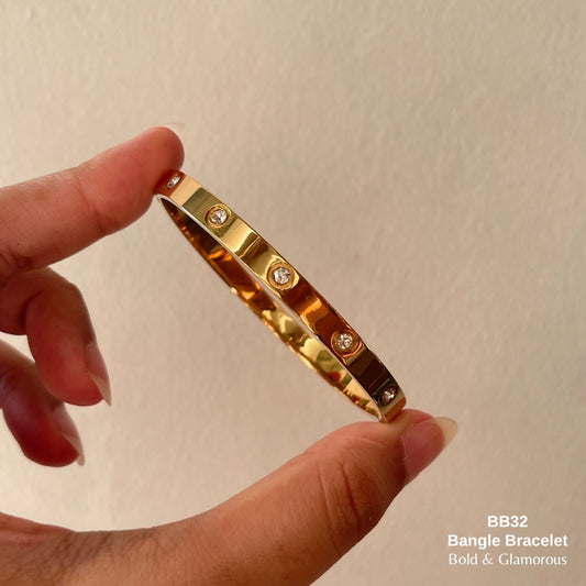 Bangle Bracelet | BB32 | Gold