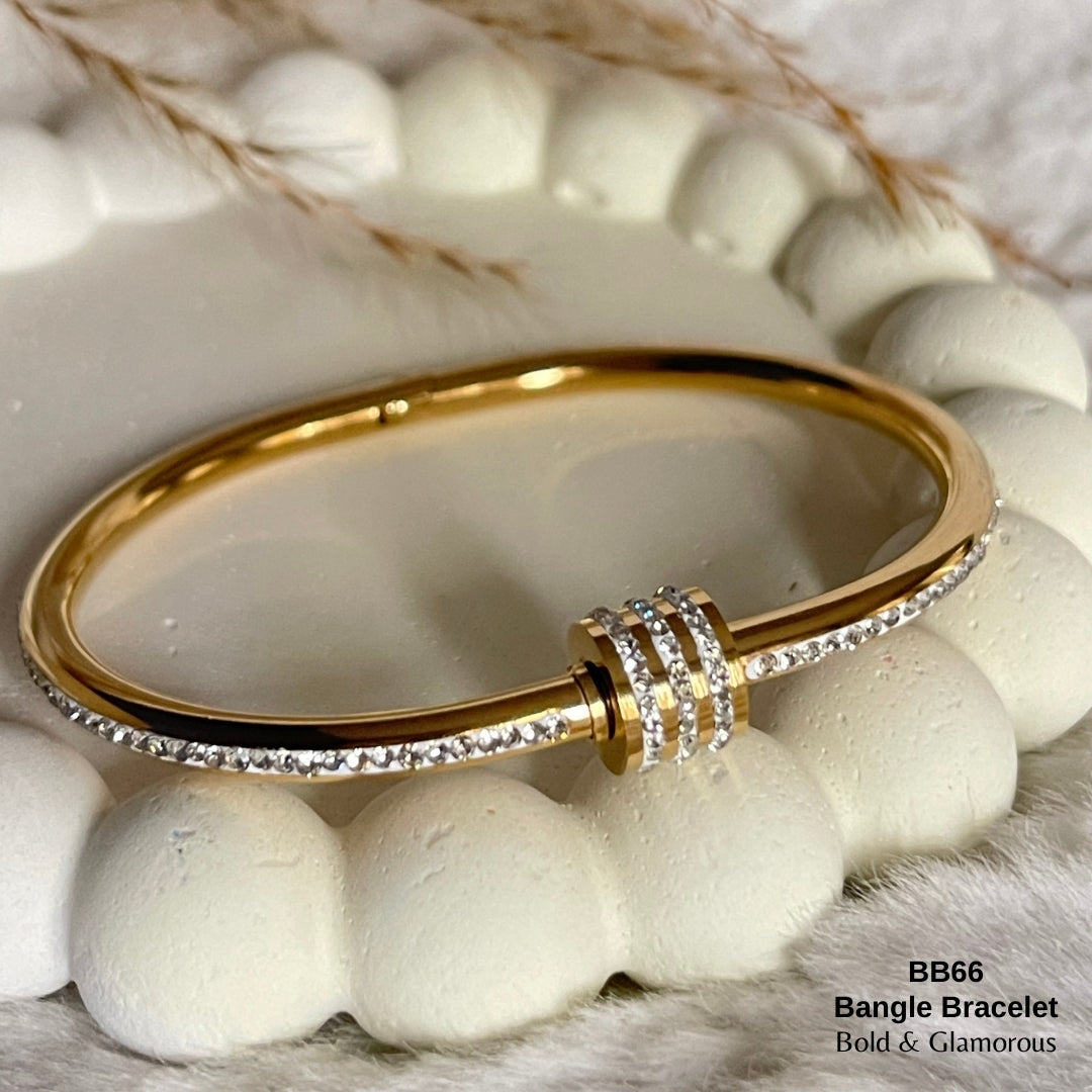 Bangle Bracelet | BB66 | Gold