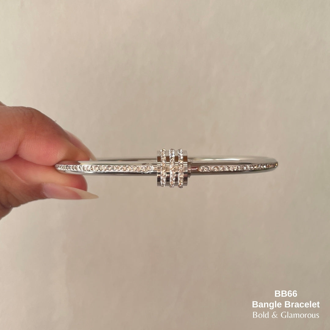 Bangle Bracelet | BB66 | Silver