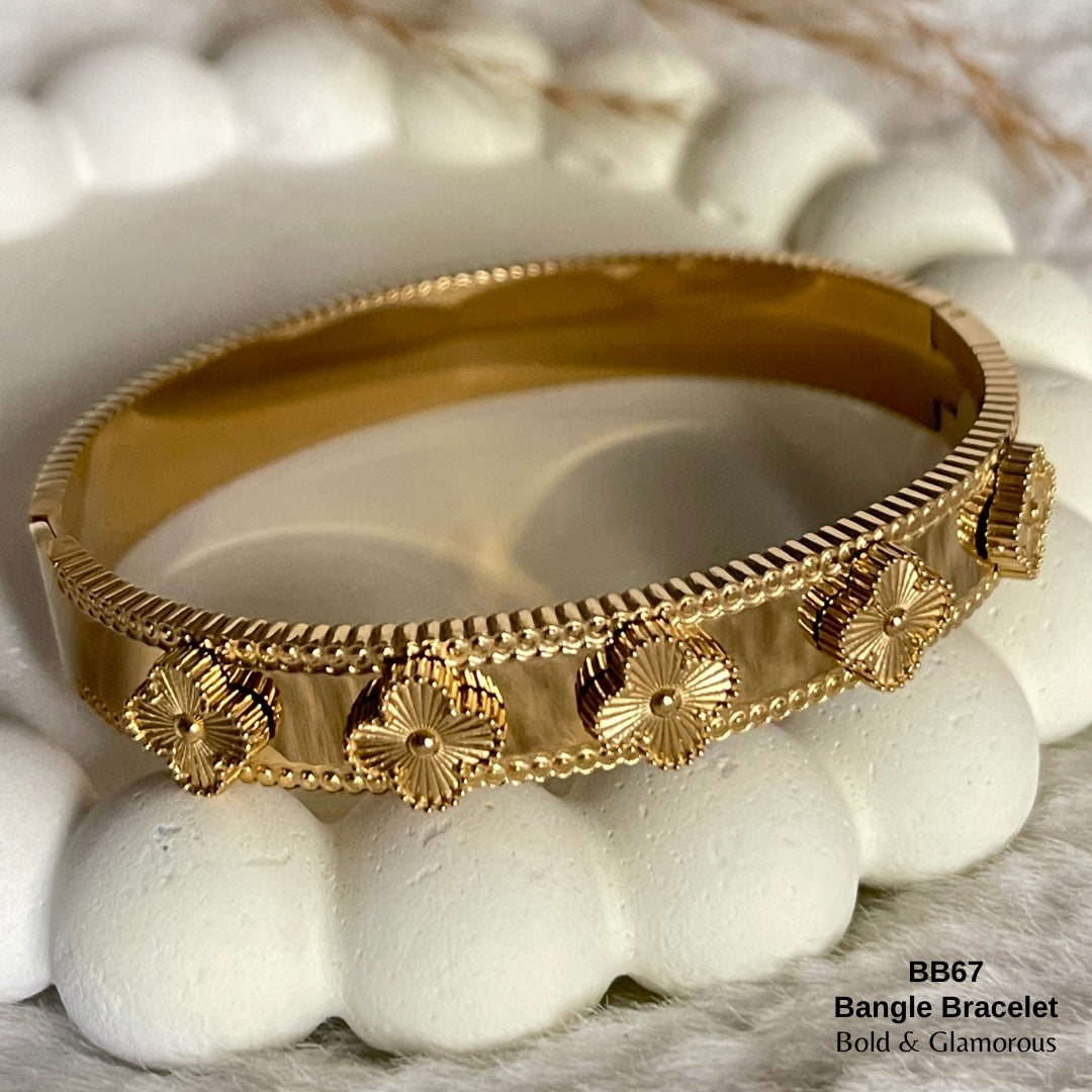 Bangle Bracelet | BB67 | Gold