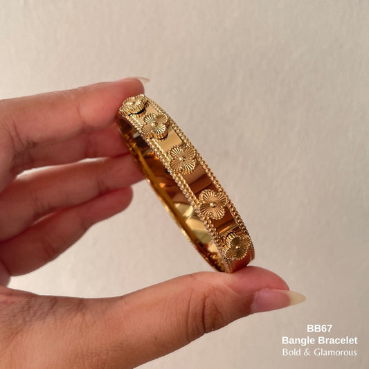 Bangle Bracelet | BB67 | Gold