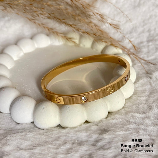 Bangle Bracelet | BB68 | Gold