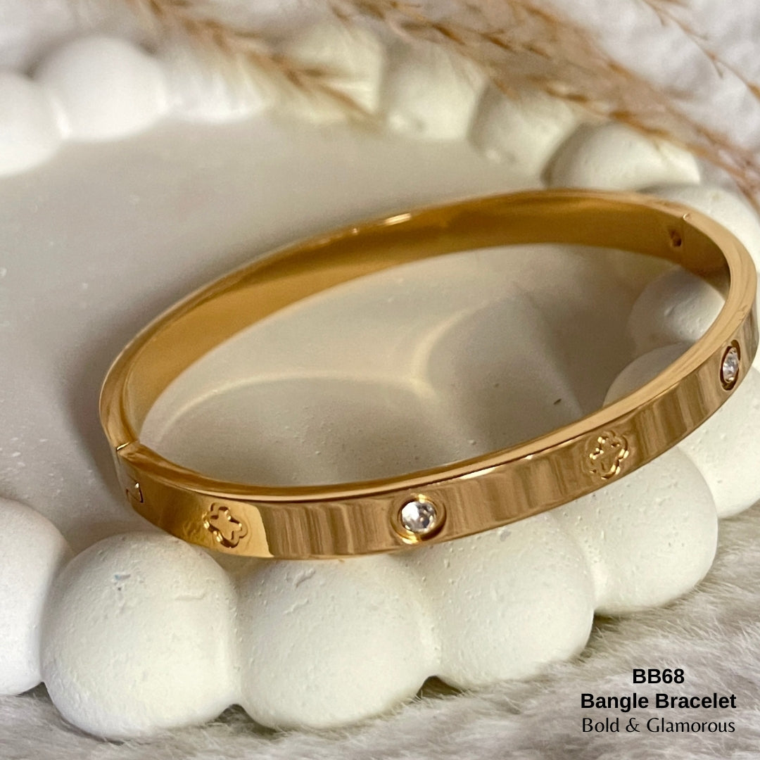 Bangle Bracelet | BB68 | Gold