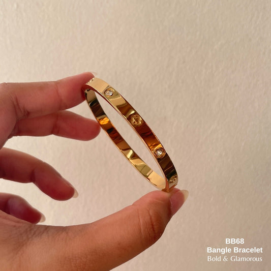 Bangle Bracelet | BB68 | Gold