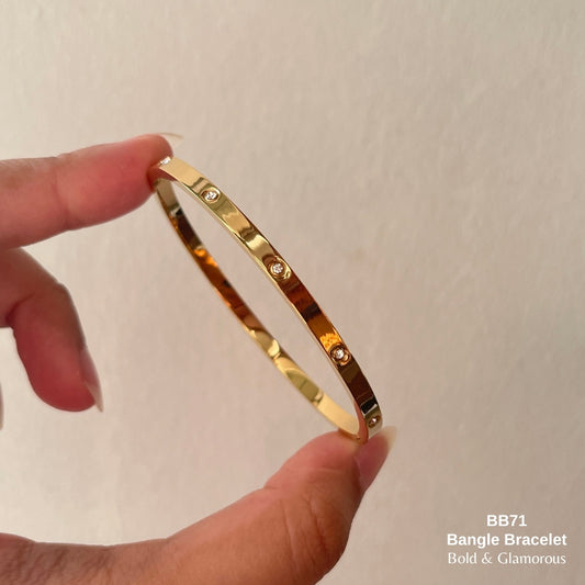 Bangle Bracelet | BB71 | Gold