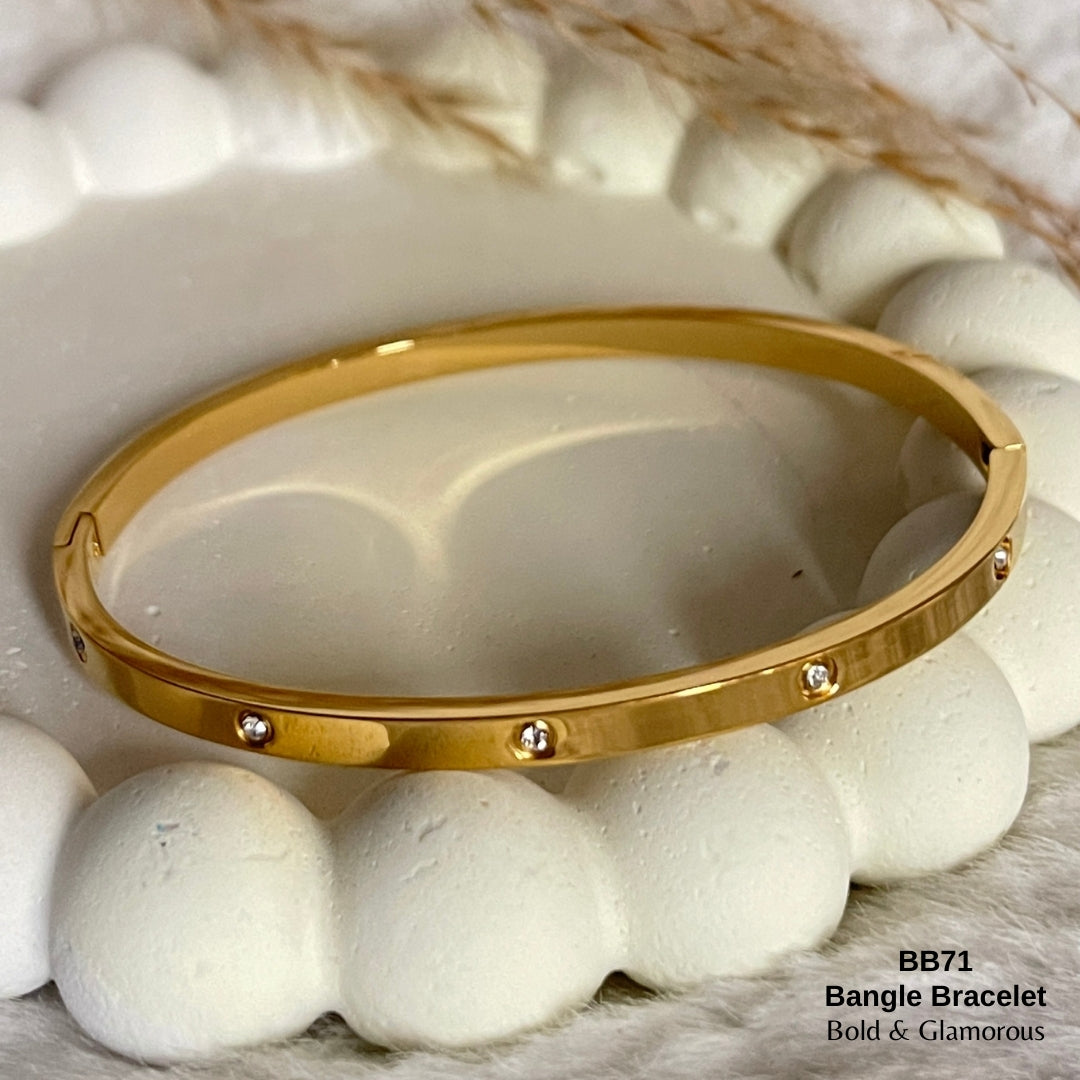 Bangle Bracelet | BB71 | Gold