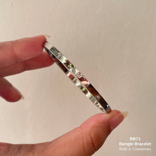 Bangle Bracelet | BB71 | Silver