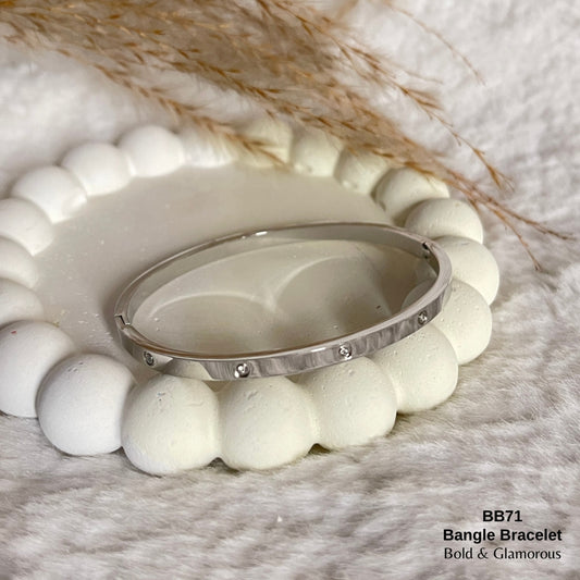 Bangle Bracelet | BB71 | Silver