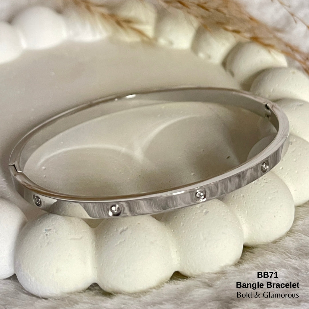 Bangle Bracelet | BB71 | Silver