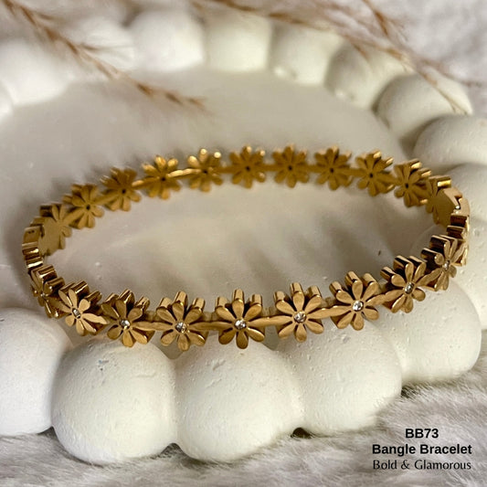 Bangle Bracelet | BB73 | Gold