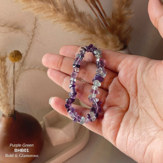 Beaded Bracelet | BHB01 | Purple Green