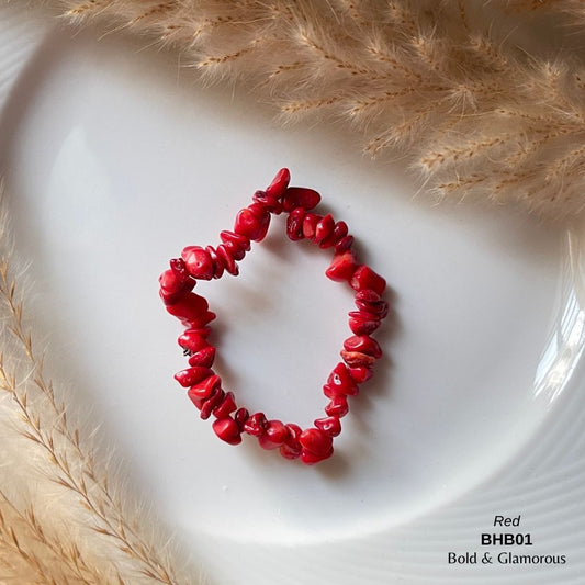 Beaded Bracelet | BHB01 | Red