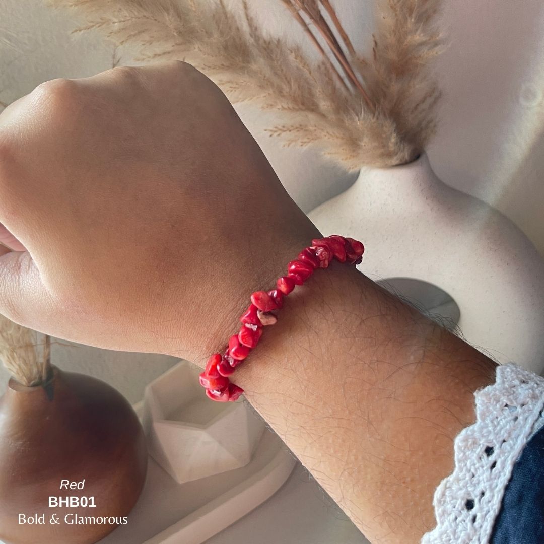 Beaded Bracelet | BHB01 | Red