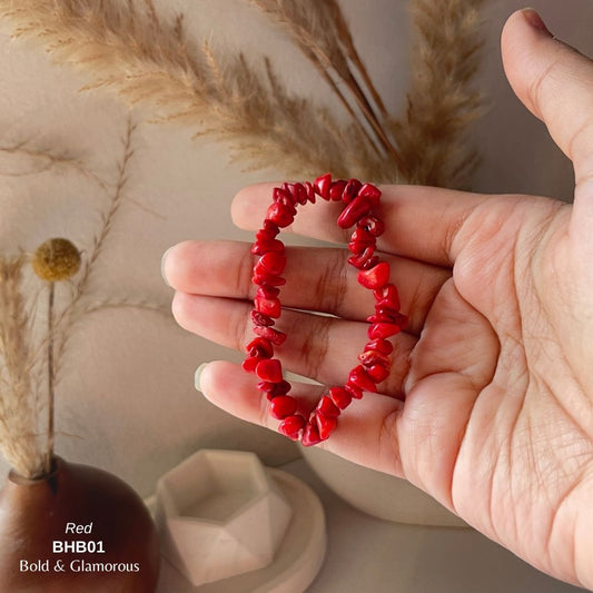 Beaded Bracelet | BHB01 | Red
