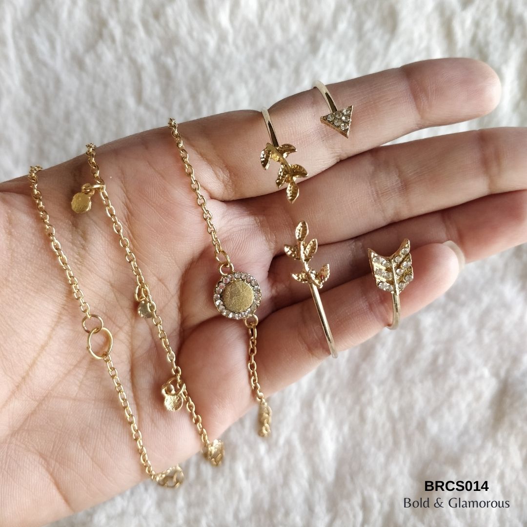 Bracelet Set | BRCS014 | Gold