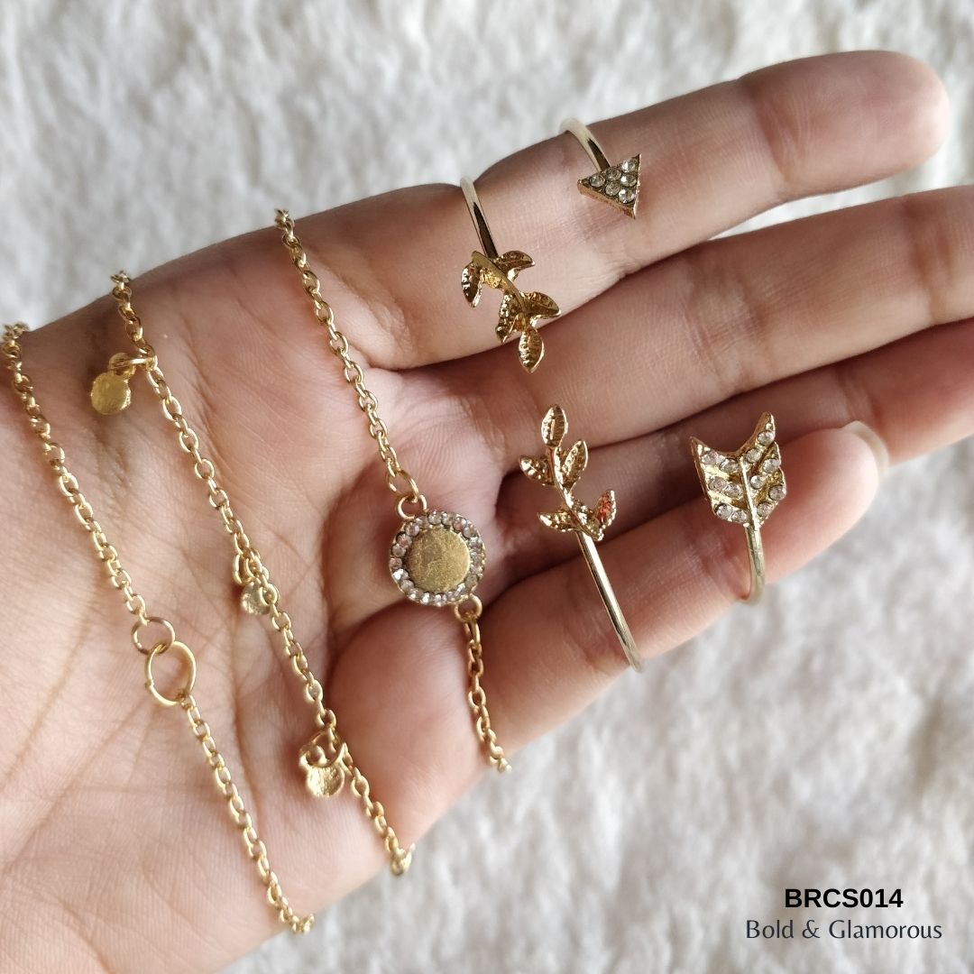 Bracelet Set | BRCS014 | Gold