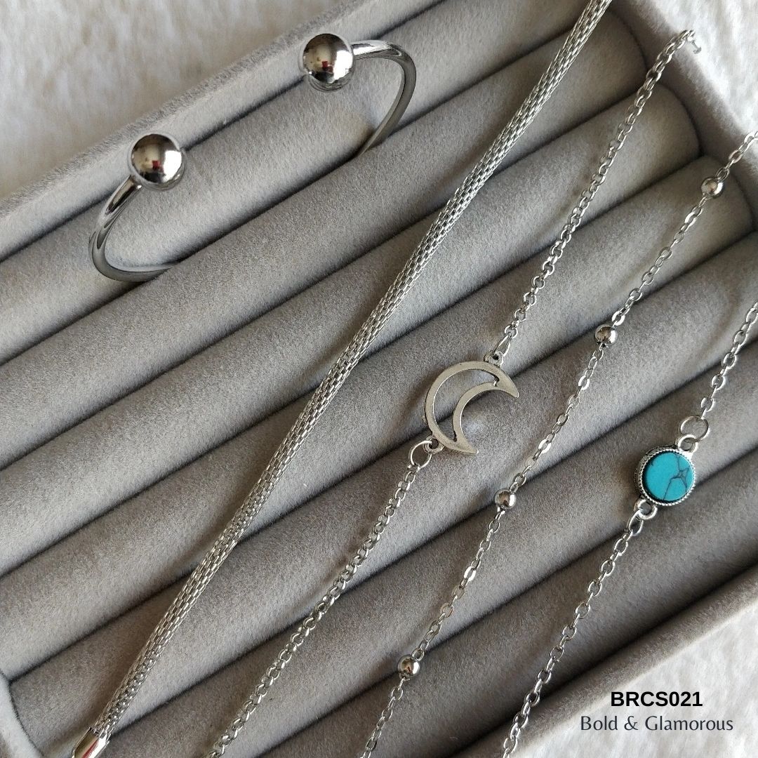 Bracelet Set | BRCS021 | Silver