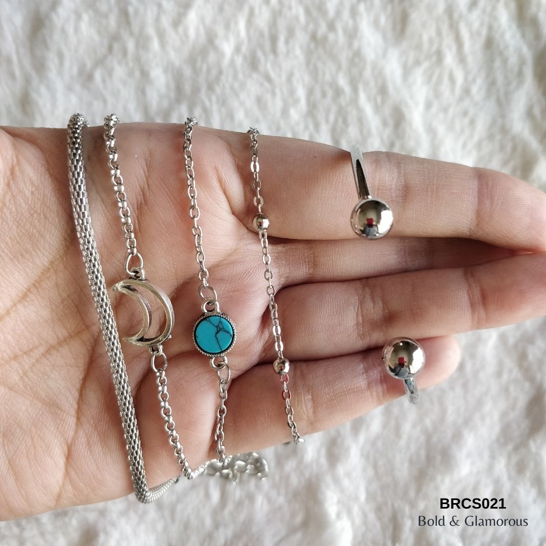 Bracelet Set | BRCS021 | Silver