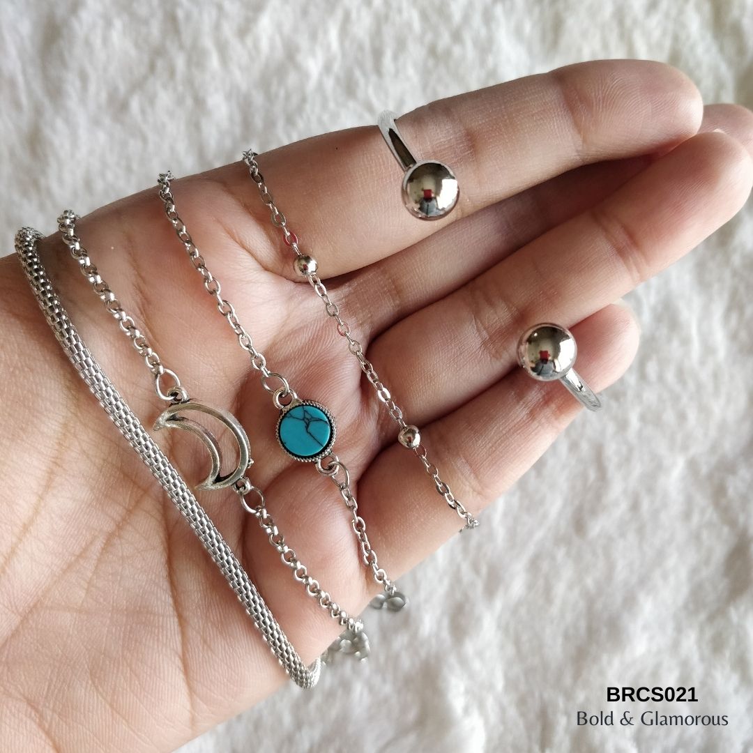 Bracelet Set | BRCS021 | Silver