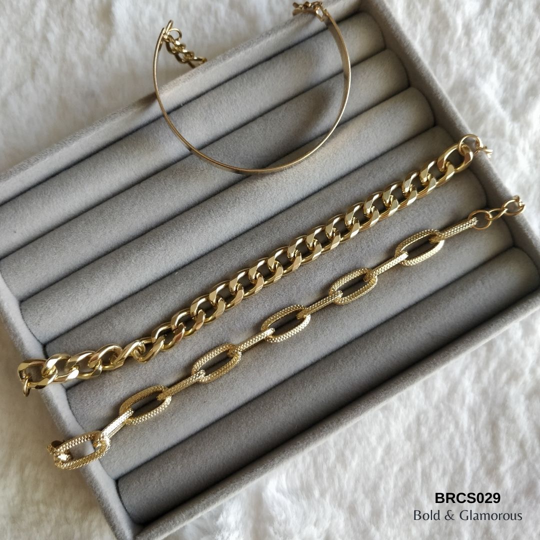 Bracelet Set | BRCS029 | Gold