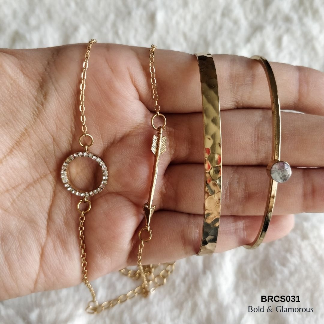 Bracelet Set | BRCS031 | Gold