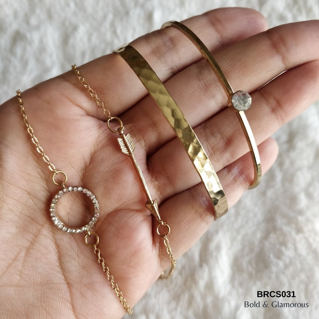 Bracelet Set | BRCS031 | Gold