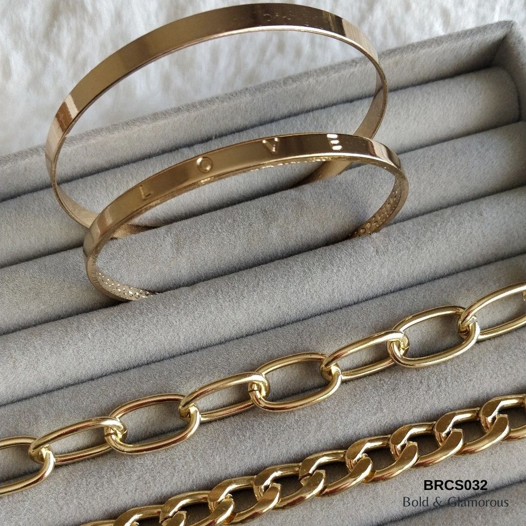 Bracelet Set | BRCS032 | Gold