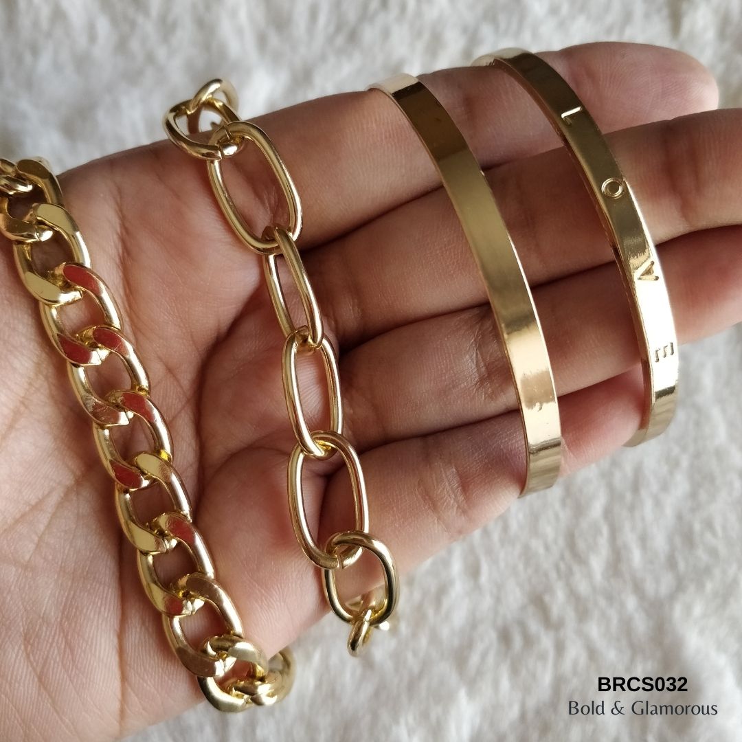Bracelet Set | BRCS032 | Gold