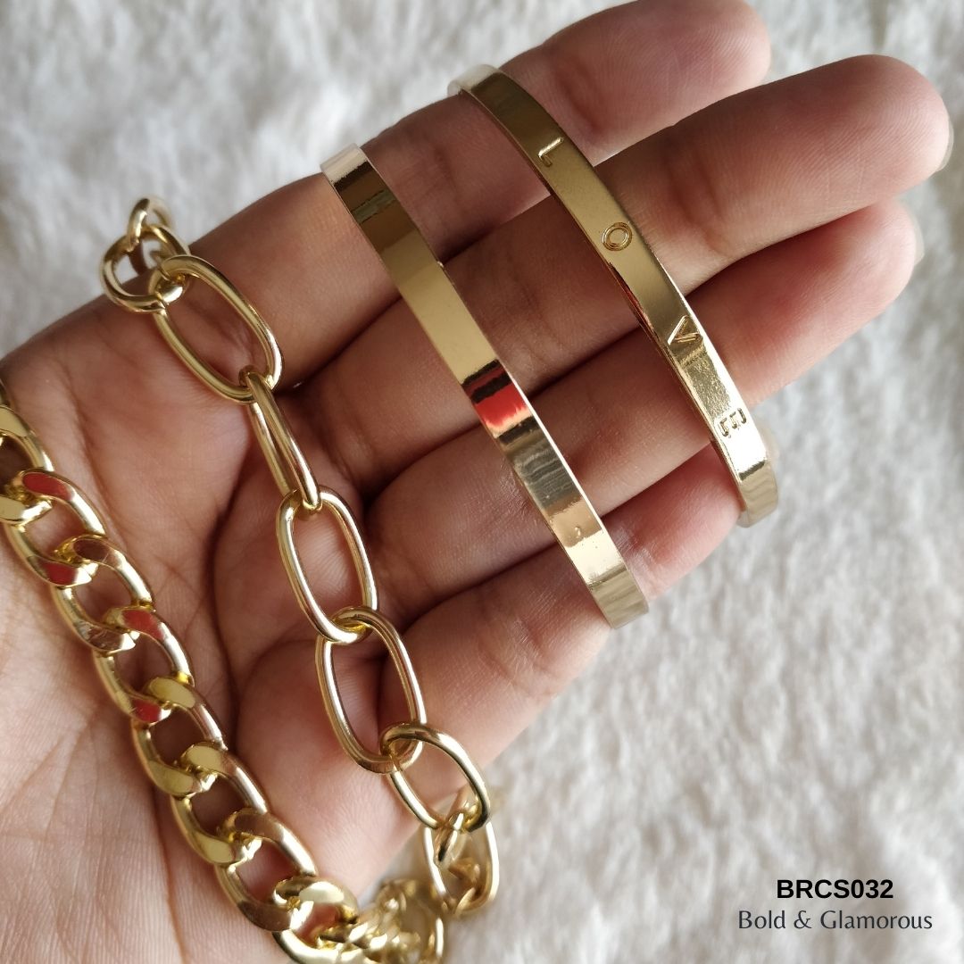 Bracelet Set | BRCS032 | Gold