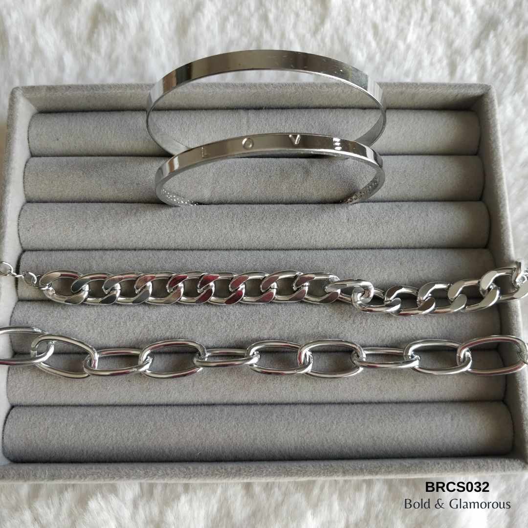 Bracelet Set | BRCS032 | Silver