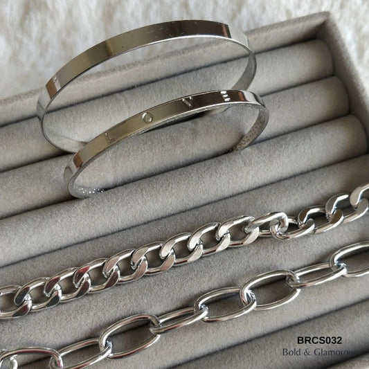 Bracelet Set | BRCS032 | Silver