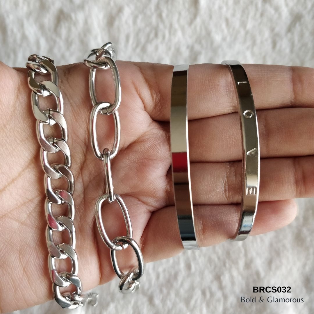 Bracelet Set | BRCS032 | Silver