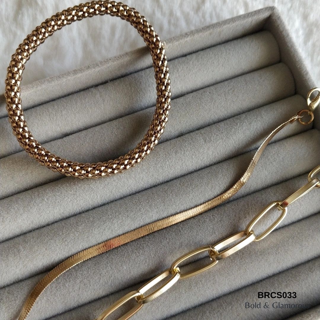 Bracelet Set | BRCS033 | Gold