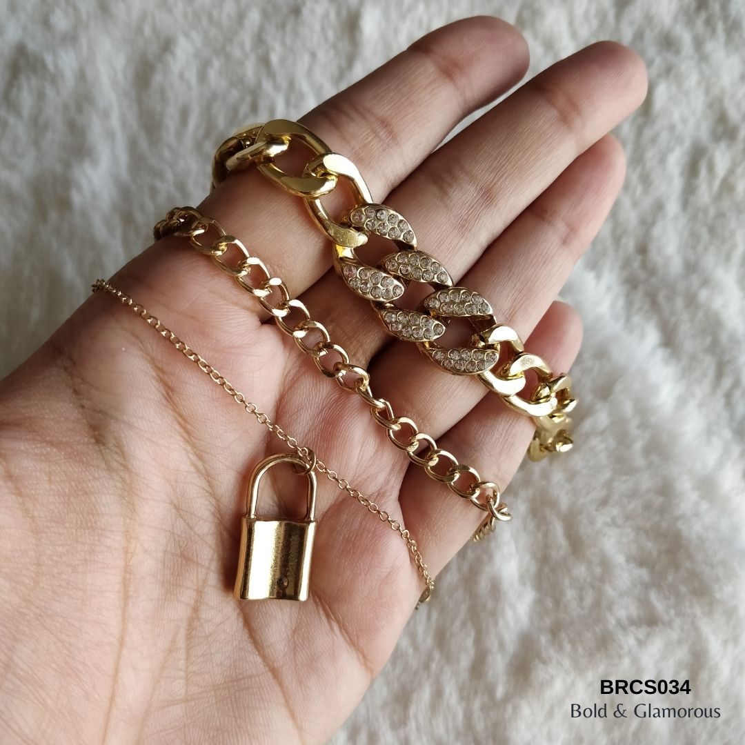 Bracelet Set | BRCS034 | Gold
