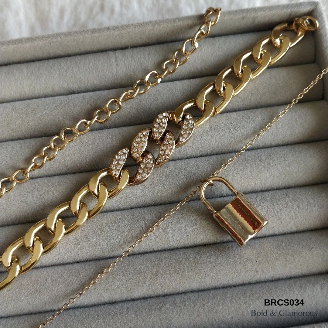 Bracelet Set | BRCS034 | Gold