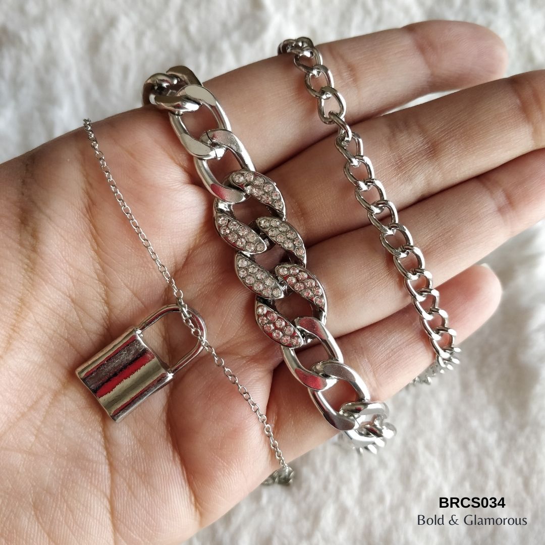 Bracelet Set | BRCS034 | Silver