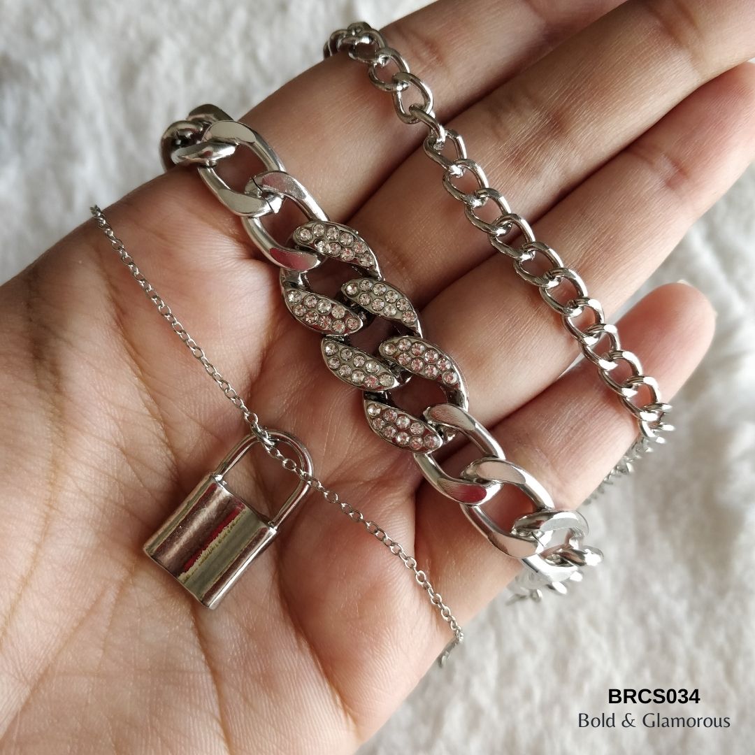 Bracelet Set | BRCS034 | Silver