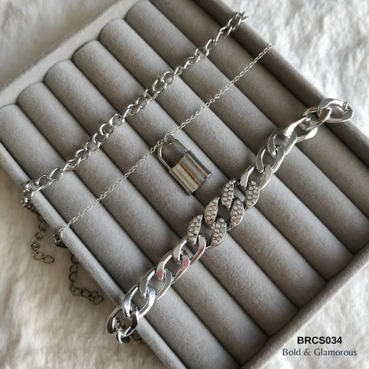 Bracelet Set | BRCS034 | Silver
